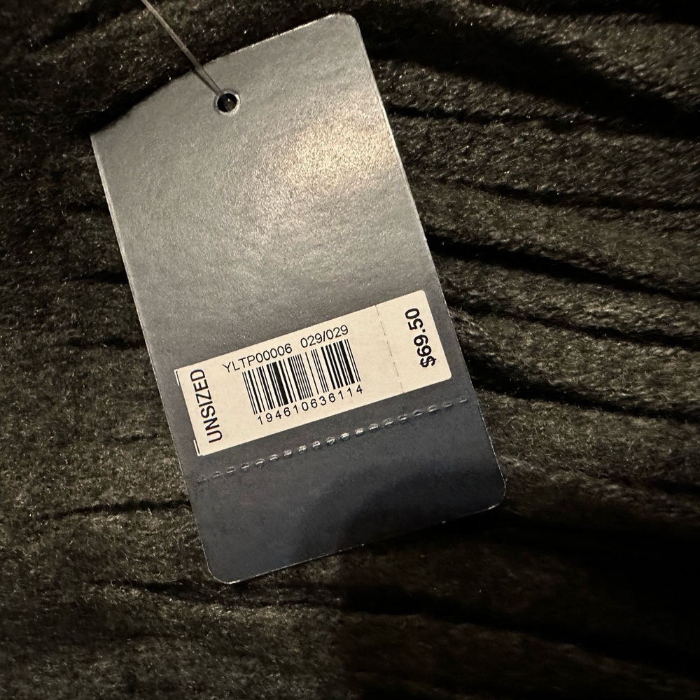 NWT Lucky Brand dark gray fringe scarf - Picture 3 of 3